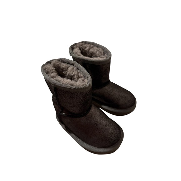 UGG Kids Classic II Glitter Boot Brown Sparkle Toddler Size 6 - Picture 2 of 5